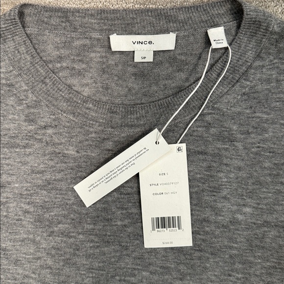 Vince NWT Wool Cashmere Blend Sweater Gray Size Small - Picture 7 of 10